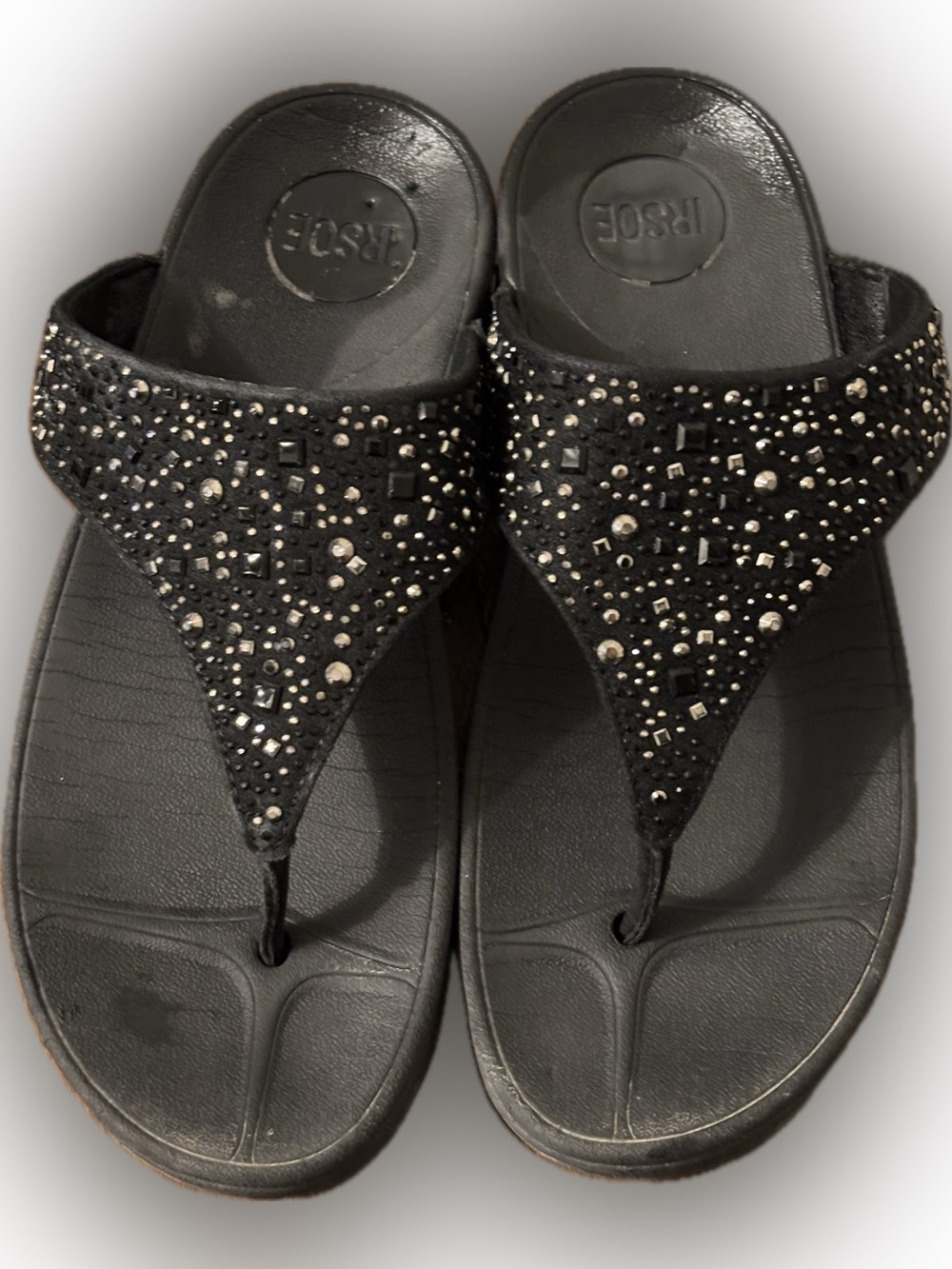⭐️ 4 for $25 SALE ⭐️ Black Jeweled Thong Sandals - Brand